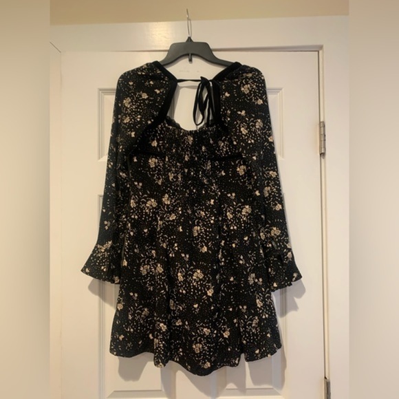 Free People Tess Mini Dress in Black Combo - Picture 5 of 7